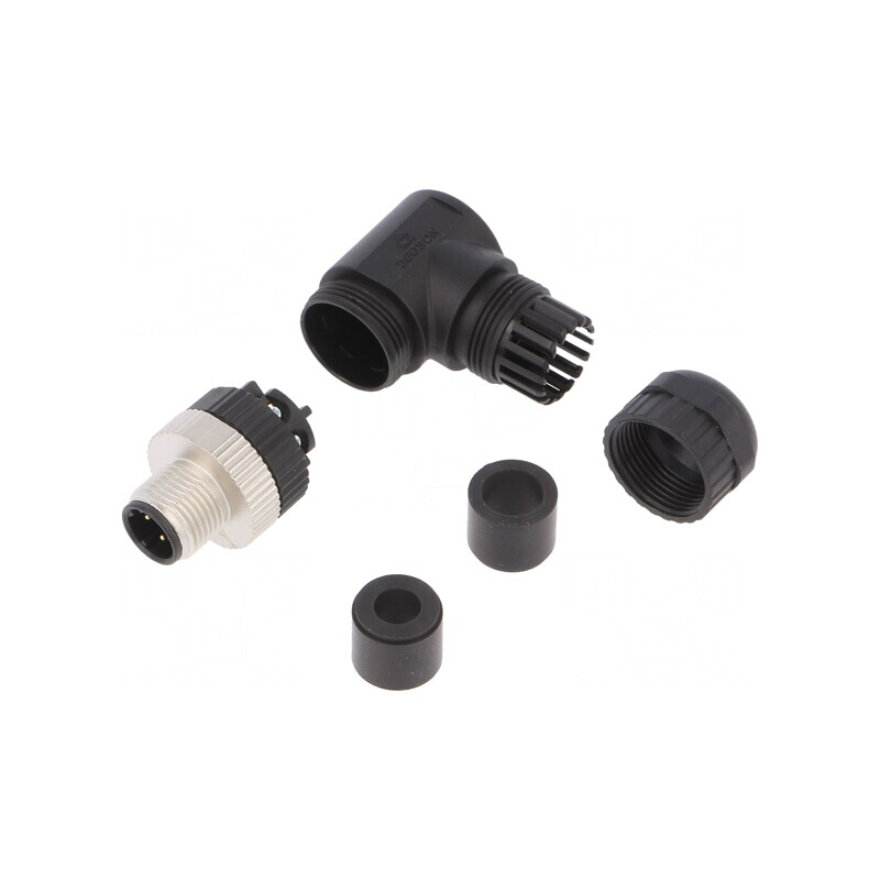 Mufă M12 4 pini Ethernet IP67 250V 4A | Electronic-mag.ro | Componente Electronice