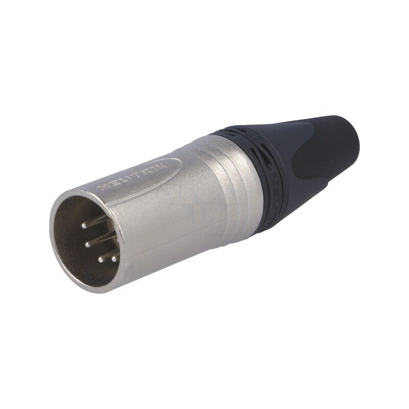 Mufă XLR Tată 5 Pin Drept pe Cablu Contacte Alamă | Electronic-mag.ro | Componente Electronice