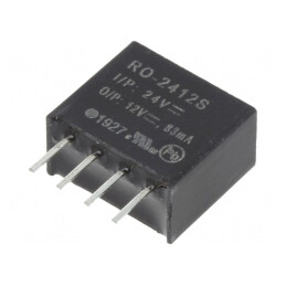 Convertor DC/DC 1W 24V la 12V 83mA | Electronic-mag.ro | Componente Electronice