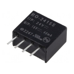 Convertor DC/DC 1W 21.6-26.4V la 15V 66mA | Electronic-mag.ro | Componente Electronice