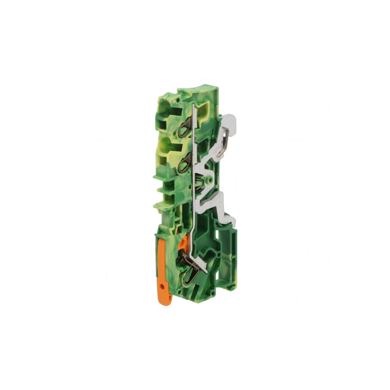 Conector Șine 0,5-6mm2 1 Pista 3 Borne Galben-Verde | Electronic-mag.ro | Componente Electronice