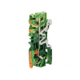 Conector Șine 0,5-6mm2 1P 3B Galben-Verde | Electronic-mag.ro | Componente Electronice