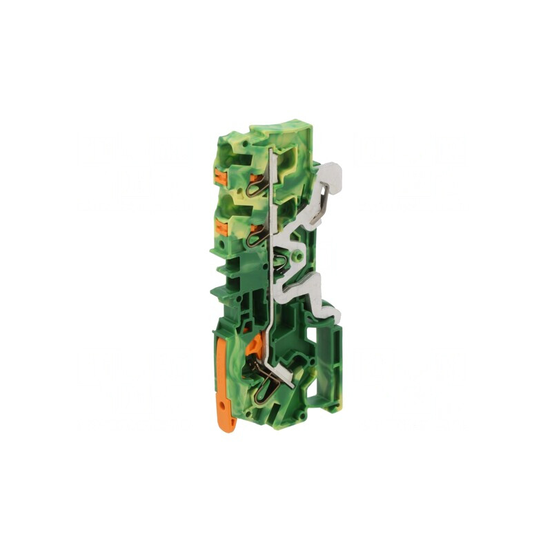 Conector Șine 0,5-6mm2 1P 3B Galben-Verde | Electronic-mag.ro | Componente Electronice