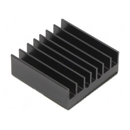 Radiator extrudat cu aripioare BGA negru 27x27mm | Electronic-mag.ro | Componente Electronice