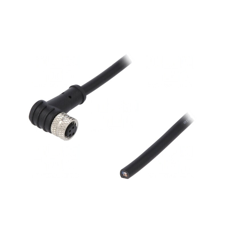 Conector M8 Mamă 4PIN 90° cu Cablu | Electronic-mag.ro | Componente Electronice