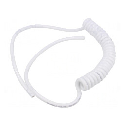 Cablu spiralat alb 2x0,75mm2 PUR 0,2m | Electronic-mag.ro | Componente Electronice