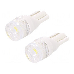 Lampă auto LED T10 albă 12V 1W W5W 25lm | Electronic-mag.ro | Componente Electronice
