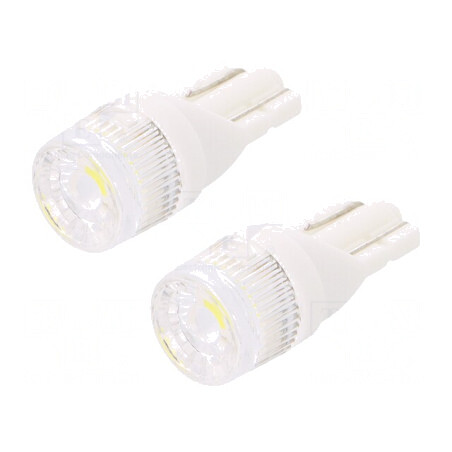 Lampă auto LED T10 albă 12V 1W W5W 25lm | Electronic-mag.ro | Componente Electronice