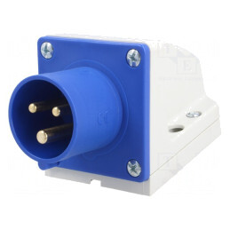 Conector de alimentare AC 16A 230V IP44 IEC 60309 | Electronic-mag.ro | Componente Electronice
