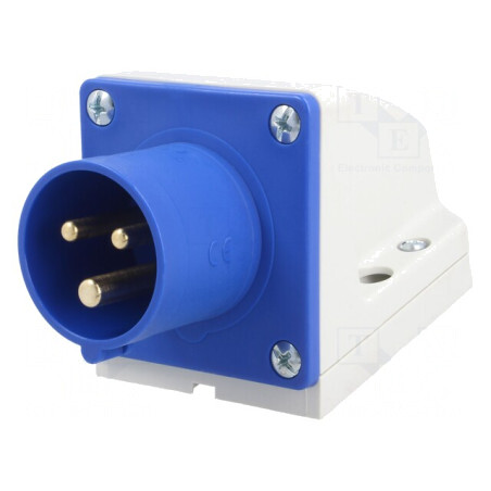 Conector de alimentare AC 16A 230V IP44 IEC 60309 | Electronic-mag.ro | Componente Electronice