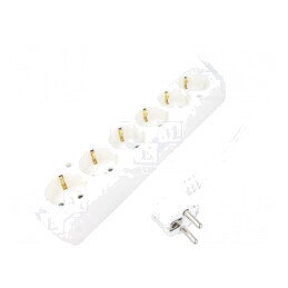Prelungitor Alimentare 6 Prize Alb 16A | Electronic-mag.ro | Componente Electronice