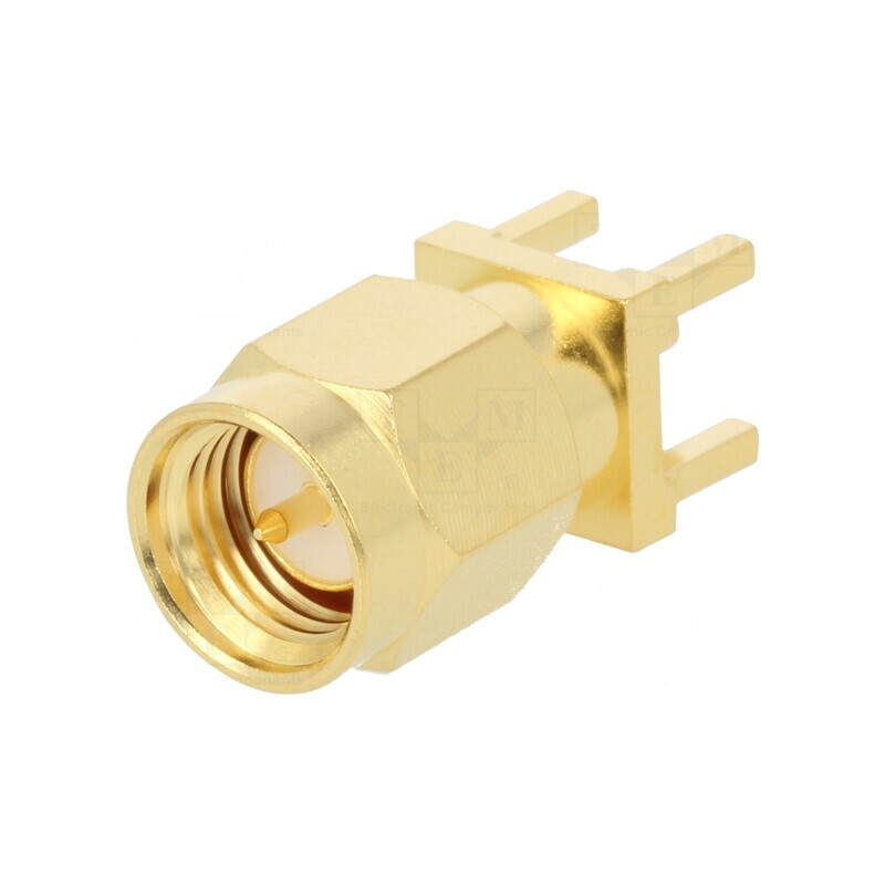 Mufă SMA Tată Drept 50Ω THT PTFE Aurit Alamă | Electronic-mag.ro | Componente Electronice