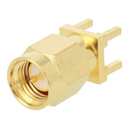 Mufă SMA Tată Drept 50Ω THT PTFE Aurit Alamă | Electronic-mag.ro | Componente Electronice