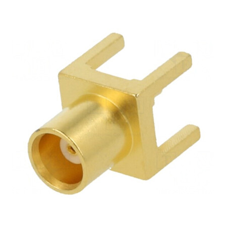 Soclu MCX Mamă Drept 50Ω THT pentru PCB Aurit | Electronic-mag.ro | Componente Electronice