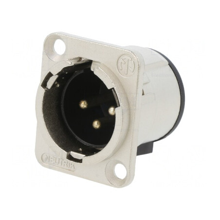 Soclu XLR Tată 3 Pin Argint 16A | Electronic-mag.ro | Componente Electronice