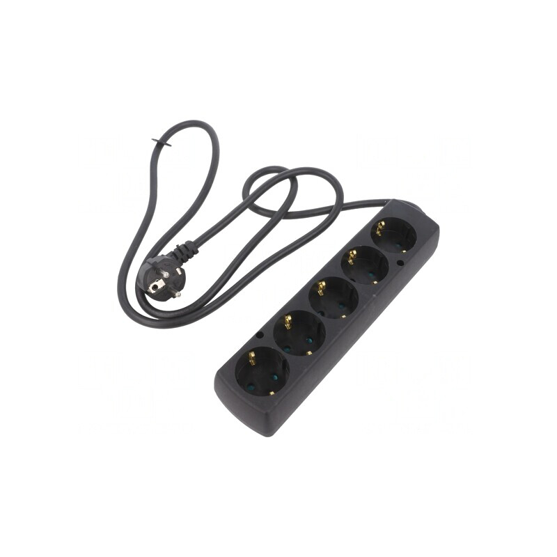 Prelungitor alimentare 5 prize Schuko negru 3x1,5mm2 | Electronic-mag.ro | Componente Electronice Prelungitor alimentare 5 prize Schuko negru 3x1,5mm2 | Electronic-mag.ro | Componente Electronice