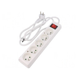 Prelungitor Alb 5 Prize 1,5m 16A | Electronic-mag.ro | Componente Electronice