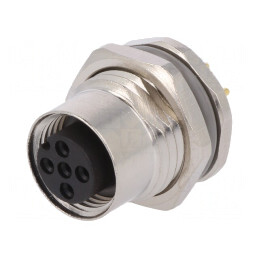 Soclu M12 5 Pini Mamă THT IP67 60V | Electronic-mag.ro | Componente Electronice
