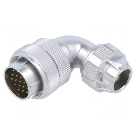 Mufă WF24 tată 19 PIN IP65 400V 5A lipire pe cablu | Electronic-mag.ro | Componente Electronice