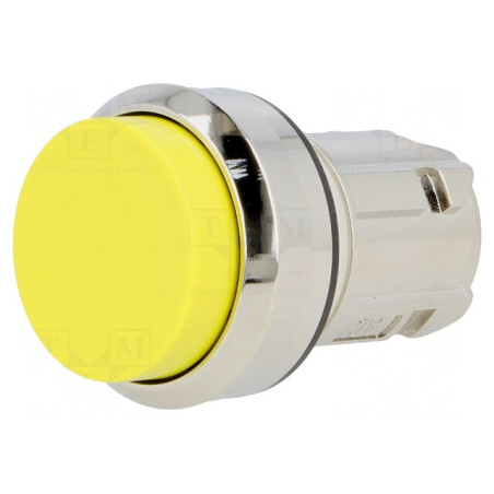 Comutator Apăsare 22mm Galben | Electronic-mag.ro | Componente Electronice