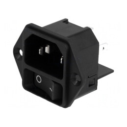 Conector de Alimentare AC 15A 250V Tată IEC 60320 DC11 | Electronic-mag.ro | Componente Electronice