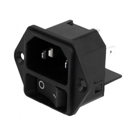 Conector de Alimentare AC 15A 250V Tată IEC 60320 DC11 | Electronic-mag.ro | Componente Electronice