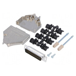 D-Sub 25-Pin Mufă Tată Lipire pe Cablu Set Complet | Electronic-mag.ro | Componente Electronice
