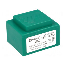 Transformator încapsulat 10VA 230V 7,5V 1333mA PCB | Electronic-mag.ro | Componente Electronice