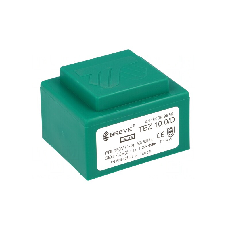 Transformator încapsulat 10VA 230V 7,5V 1333mA PCB | Electronic-mag.ro | Componente Electronice