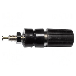 Soclu banană negru 4mm aurit 15A 2,5kV | Electronic-mag.ro | Componente Electronice