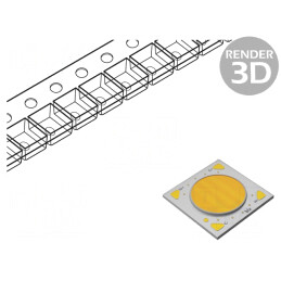 LED COB Bicolor Alb Cald 18W 500mA