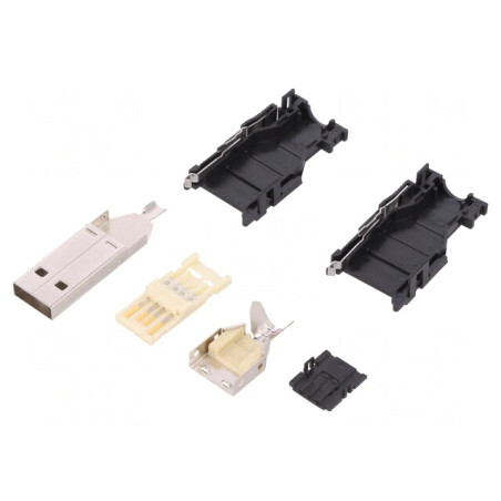 Mufă USB A pe Cablu pentru Lipire 4 PIN Drept | Electronic-mag.ro | Componente Electronice