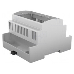 Carcasă pentru șină DIN, gri, 90x87,8x62 mm, model 5 | Electronic-mag.ro | Componente Electronice