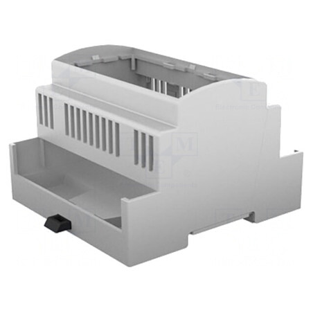 Carcasă pentru șină DIN, gri, 90x87,8x62 mm, model 5 | Electronic-mag.ro | Componente Electronice