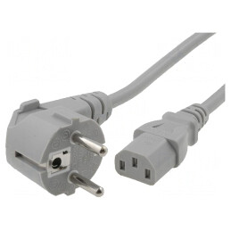Cablu Alimentare 3x1mm2 Cu Ştecăr În Unghi IEC C13 | Electronic-mag.ro | Componente Electronice