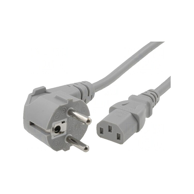 Cablu Alimentare 3x1mm2 Cu Ştecăr În Unghi IEC C13 | Electronic-mag.ro | Componente Electronice