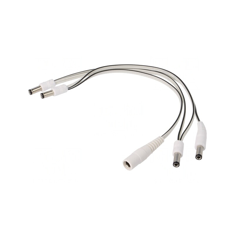 Cablu Alb DC 5,5/2,1 la 5,5/2,5 4x Mufă-Soclu | Electronic-mag.ro | Componente Electronice