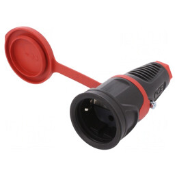 Conector Alimentare AC 2P+PE 250V 16A Pe Cablu | Electronic-mag.ro | Componente Electronice