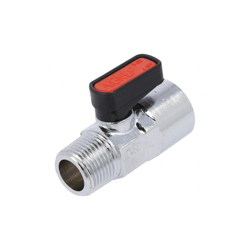 Robinet mecanic cu bilă alamă nichelată 20bar | Electronic-mag.ro | Componente Electronice