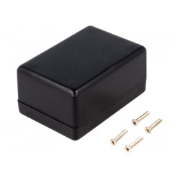 Carcasă universală neagră ABS IP54 56x81x40mm | Electronic-mag.ro | Componente Electronice