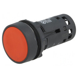 Comutator 22mm Apăsare 1 NC Roșie | Electronic-mag.ro | Componente Electronice