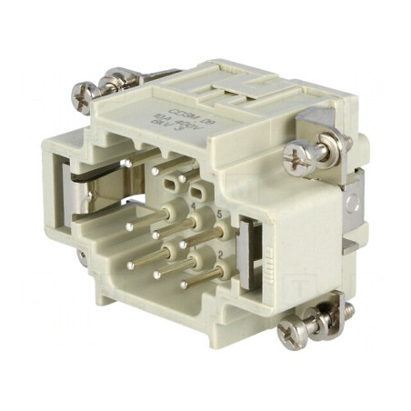 Conector HDC tată 9 pini 10A 400V | Electronic-mag.ro | Componente Electronice