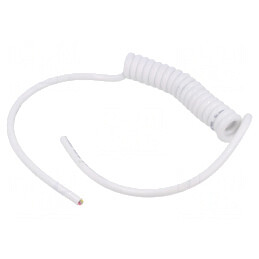 Cablu Spirale Alb PUR 0.2-0.8m 300V 6x0.15mm2