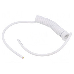 Cablu Spirale Alb PUR 0.2-0.8m 300V 6x0.15mm2 | Electronic-mag.ro | Componente Electronice