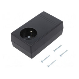 Carcasă ABS Neagră pentru Alimentator (71x120x45mm) | Electronic-mag.ro | Componente Electronice