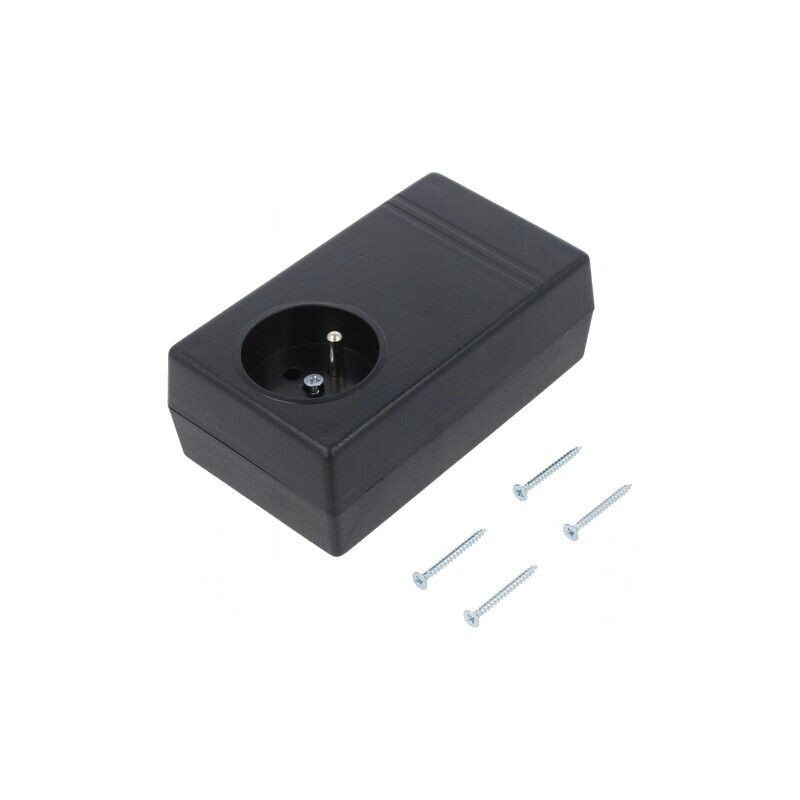 Carcasă ABS Neagră pentru Alimentator (71x120x45mm) | Electronic-mag.ro | Componente Electronice
