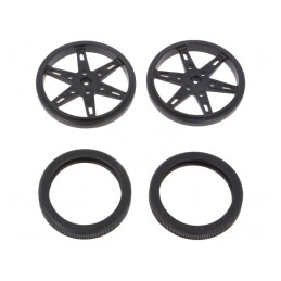 Ax neagră moletat 60mm 8mm | Electronic-mag.ro | Componente Electronice