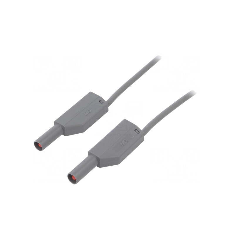 Cablu de măsurare 32A mufă banană 4 mm gri | Electronic-mag.ro | Componente Electronice