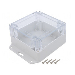 Carcasă universală ABS gri deschis 105x105x60mm | Electronic-mag.ro | Componente Electronice