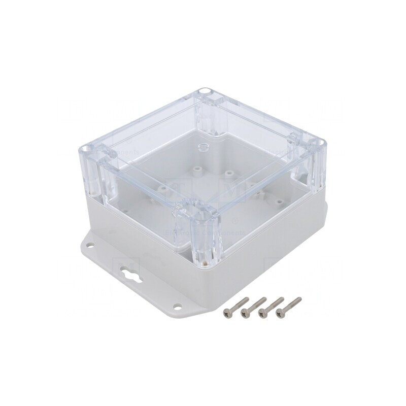 Carcasă universală ABS gri deschis 105x105x60mm | Electronic-mag.ro | Componente Electronice